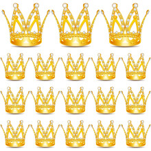 18 PC -uri coroana tort topper mini tiara tort de na?tere toppers mini coroana pentru aranjamente de flori femei doamna fata nunta du? du? petrec