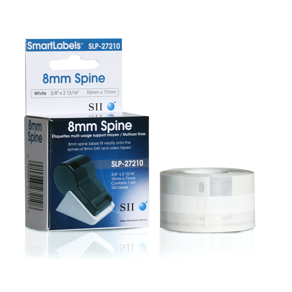 Seiko Instruments 8mm Tape Spine Labels for Smart Label Printers SLP27210