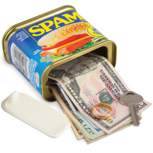 BigMouth Inc Lata Falsa de SPAM - Cofr Secreto para Dinheiro - Compartimento Oculto e Armazenamento Divertido