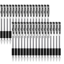 Shuttle Art Black Gel Pens 50 Pack Fine Point Black Ink Pens Bulk 0.5mm Rollerball Gel Ink Pens Smooth Writing with Comfortable Grip for O