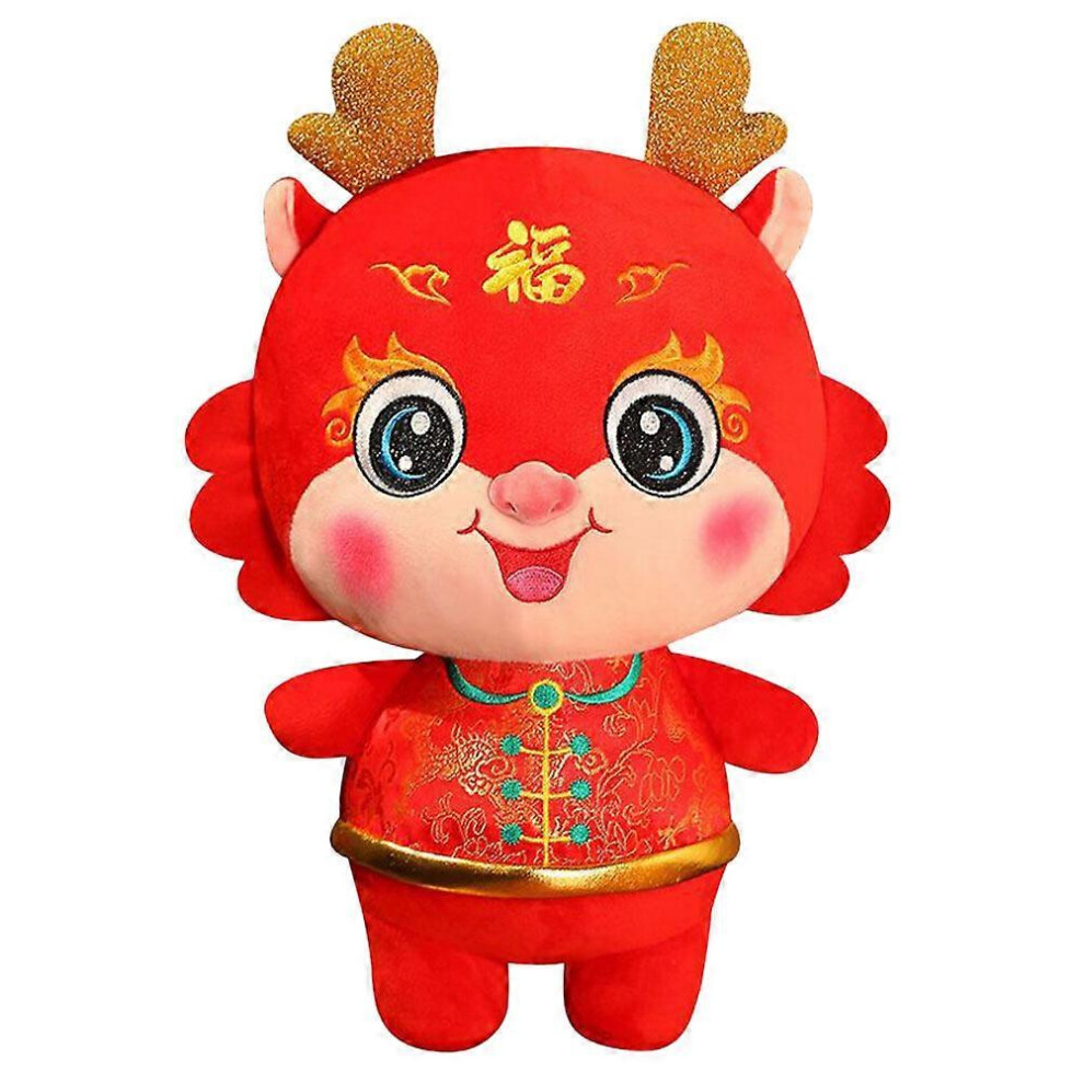 Kricely (As Show, One Size) Spring Festival Plush Decoration Stuffed Dragon Doll New Year Dragon Toy Chinese Mascot Decor