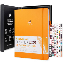Clever Fox Planner Pro Premium - Luksuri?s ugentlig og m?nedlig planl?gger med Budget Organizer for produktivitet og m?l Udateret A4 (ravgul)