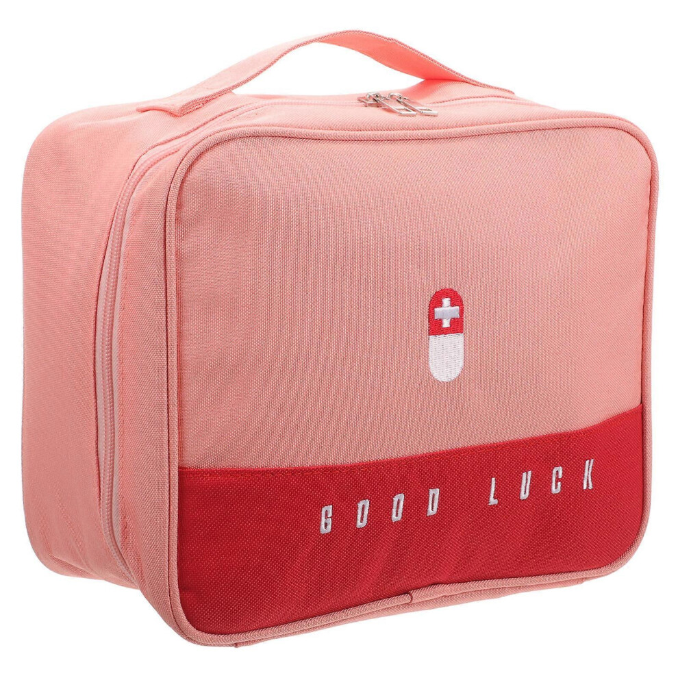 Kricely (As Show, One Size) Medicine Bag Portable First Aid Bag Travel Medicine Pill Bag Emergency Bag Large Capacity Medicine Bag