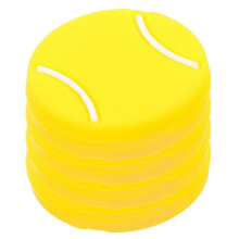 (As show, One size) 4pcs Racket Shock Dampener Tennis Shaped Tennis Racket Vibration Absorber Tennis Accessory