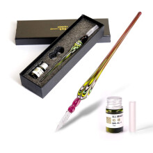 Aokuy Glas-Tauchstift-Set, Kalligraphie-Stift, Kristall-Signaturstift fr knstlerisches Schreiben von Unterschriften  Dekoration und Geschftsgesch
