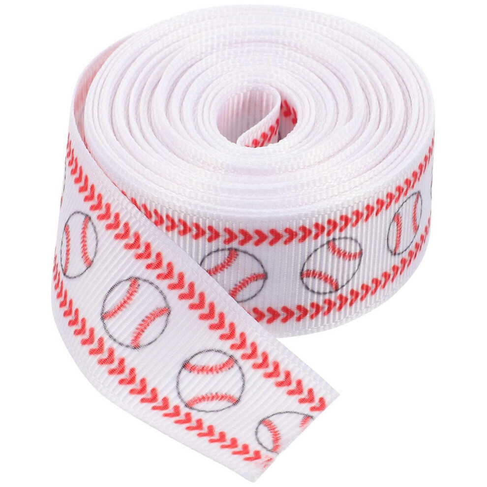 Kricely (As Show, One Size) 1 Roll Gift Ribbon Decoration Baseball Ribbon Decor Multi-Use Ribbon Packing Ribbon