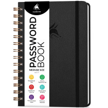 Clever Fox Password Book Spiral - Internet Address & Password Organize