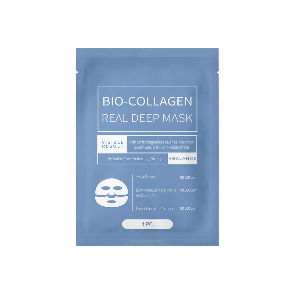 Flemye (1 Pc) Bio Collagen Face Mask Anti Wrinkle Fade Face Fine Line Lift Firm Skin Anti-Aging Brighten Skincare