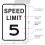 Πινακίδα Ορίου Ταχύτητας 5 MPH (4 Πακέτο) 18"x12" Ανακλαστική Αλουμινίου 2