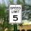 Πινακίδα Ορίου Ταχύτητας 5 MPH (4 Πακέτο) 18"x12" Ανακλαστική Αλουμινίου 5