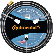 Continental Premium Garden Zwarte Zware Koudwater Tuinslang 58in Binnendiameter x 100ft Lengte Mannelijk x Vrouwelijk Tuin H