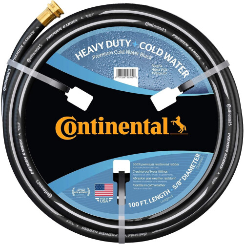 Continental Continental Premium Μαύρος Σωλήνας Κήπου Βαρέως Τύπου 5/8in x 100ft