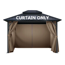 CORTINA SUBSTITUTA COWVIE PARA GAZEBO 4 PAINÉIS 10' x 13', Cortinas de Privacidade com Zíper