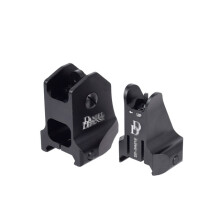 CNC Metal DD Front Rear Sight Set AR M4 Precision Tactical Iron Sights