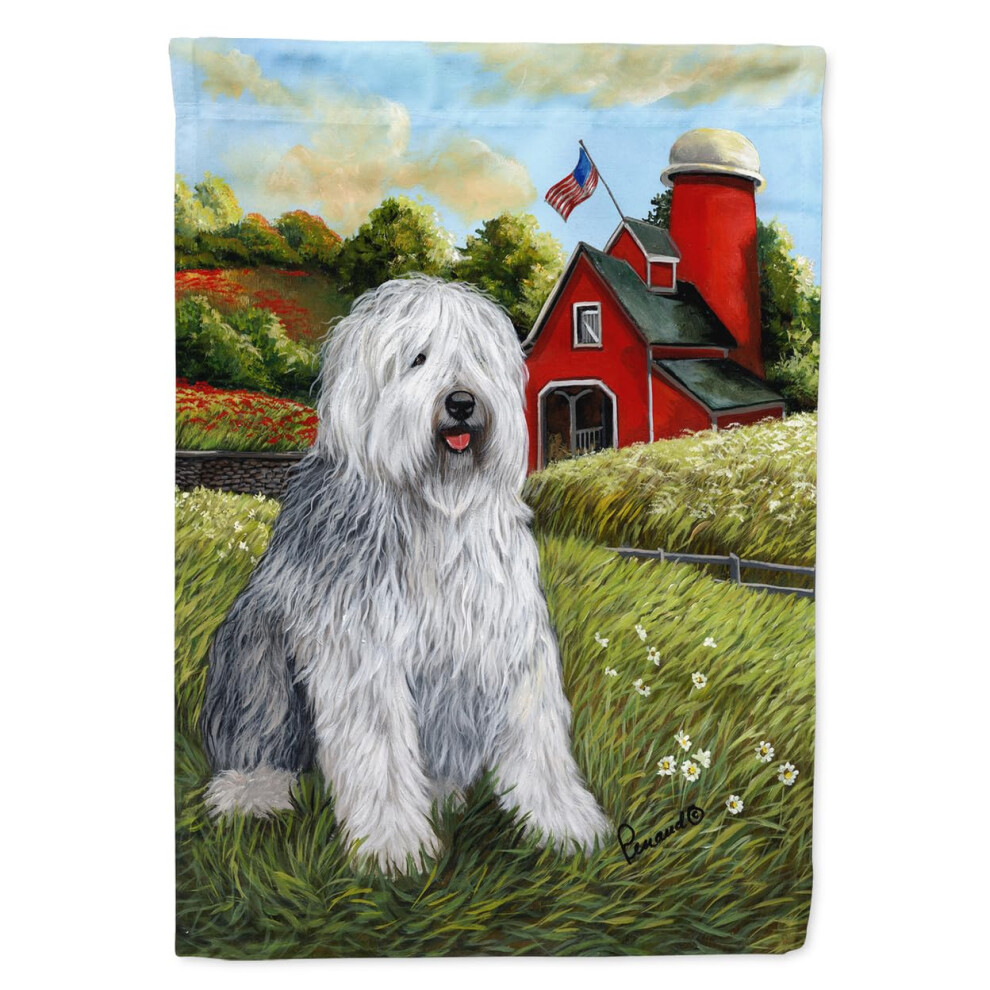 Caroline's Treasures PPP3119GF Gartenflagge Mit Old English Sheepdog Heaven, Briefkastenflagge, Dekorative Hofflagge, Banner, F?R Den Au?Enbereich, Te-image