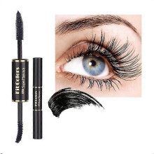 (BLACK, One size) Double-ended Color Mascara - Waterproof Thick Curling Long-lasting Anti-sweat