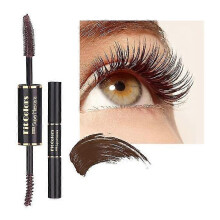 (BROWN, One size) Double-ended Color Mascara - Waterproof Thick Curling Long-lasting Anti-sweat