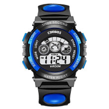 (yellow, One size) Children's watch multi-function colorful light waterproof student electronic watch