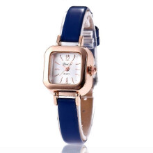 (blue, One size) 1pc new women's fashion simple brand watch women's retro leather small fresh leisure watch zegarek damski (multicolor option)