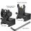 CNC Aluminum Alloy Iron Sights Folding Mechanical Aiming Sight Set 5
