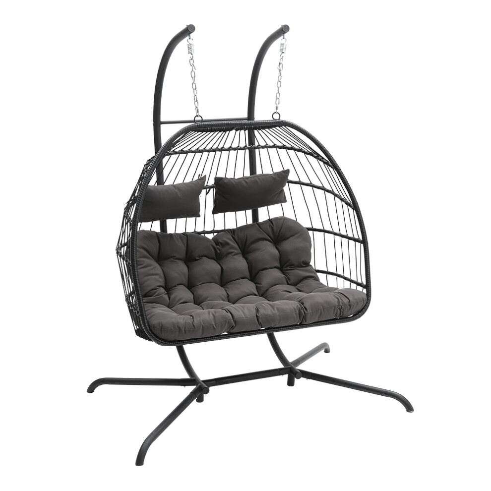 Garden Patio 2-Seater Hanging Chair with Cushion