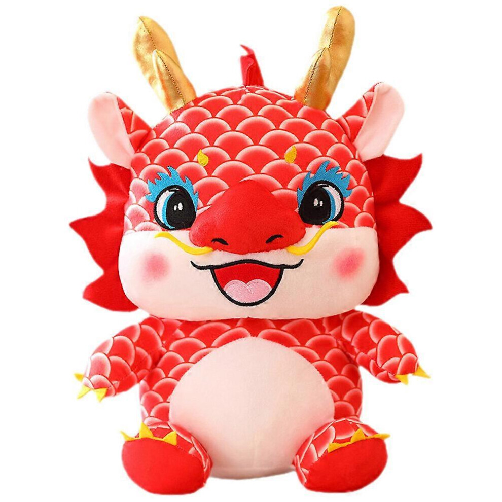 Kricely (As Show, One Size) Zodiac Dragon Doll Zodiac Animal Ornament Chinese New Year Stuffed Dragon Doll Decoration