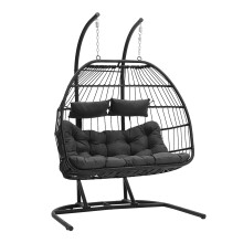 Garden Patio 2-Seater Hanging Chair with Cushion