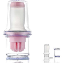 (As show, One size) Oil Bottle Brush, Portable Silicone Oil Bottle Brush for Barbecue, Seasoning Bottle Brush, Kitchen Baking and Baking Brush (Pink)
