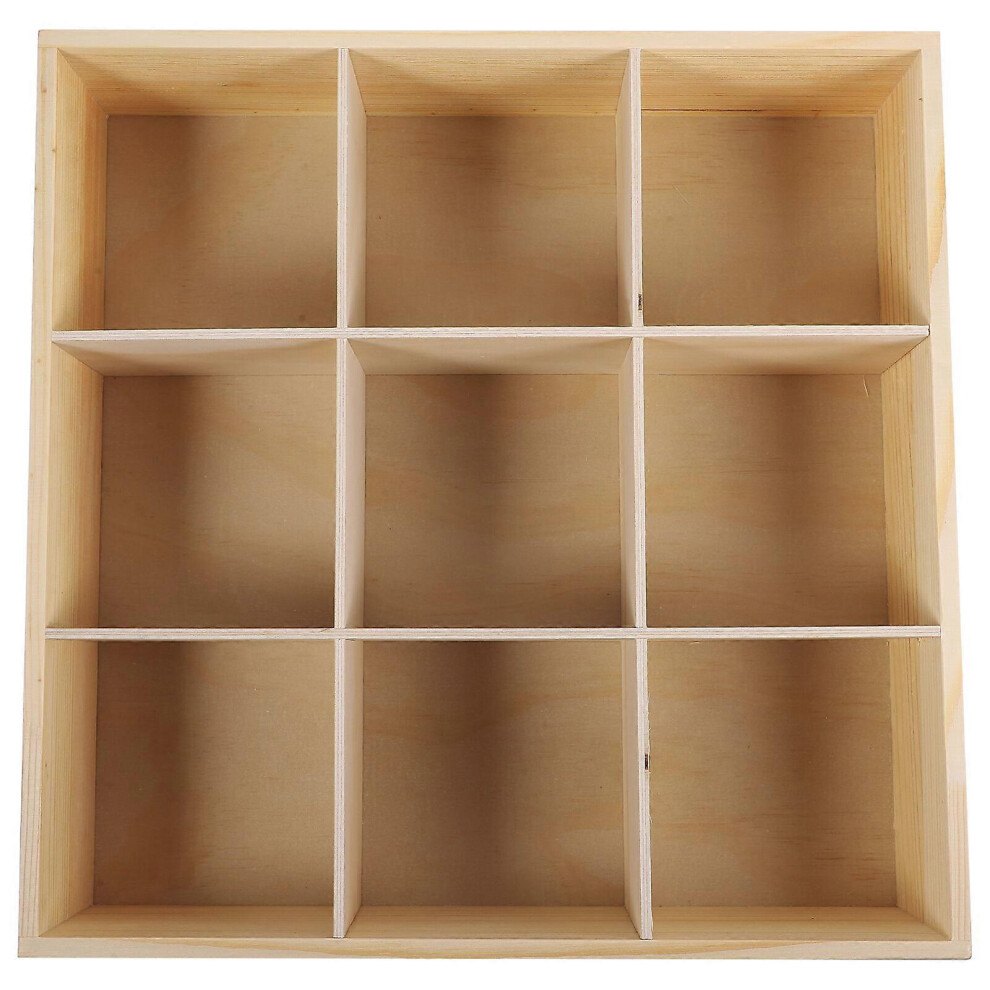 Kricely (As Show, One Size) Desktop Organizer Wooden Storage Box Jewelry Box Compartments Cosmetics Storage Organizer