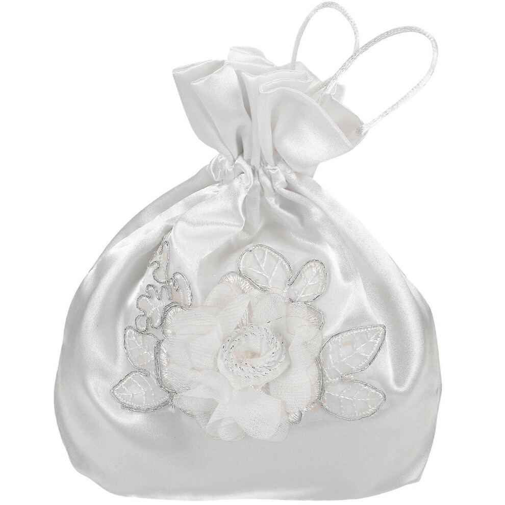 Kricely (As Show, One Size) Flower Decorated Dolly Bag Wedding Dolly Bag Bridesmaid Dolly Bag Bridal Dolly Bag