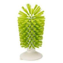 (Green) Kitchen Vertical Suction Cup Sink Cup Brush Glass Cleaning Brush Scrub Kitchen Bottle Cleaning Washing Brush-up