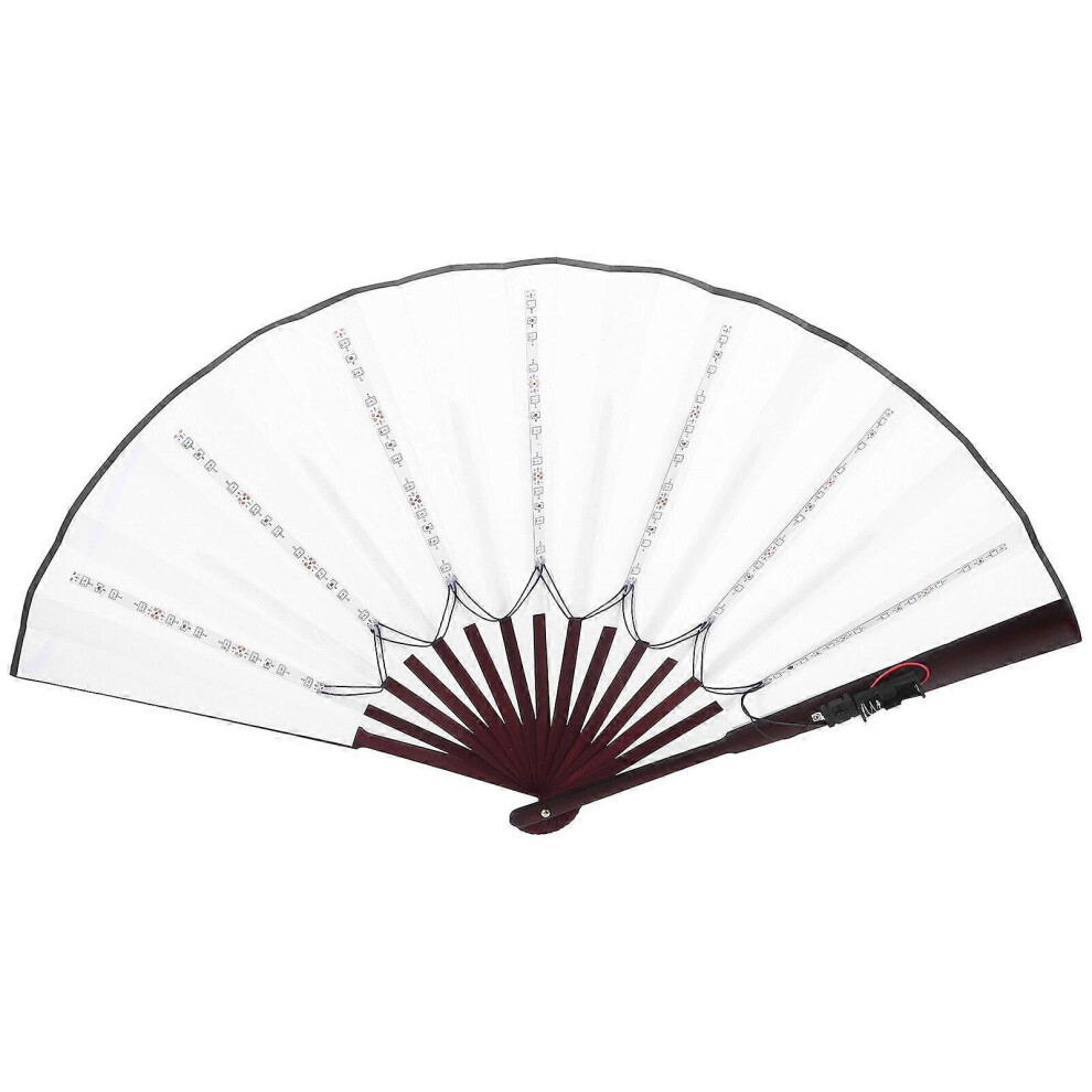 Kricely (As Show, One Size) Chinese Hand Held Folding Fan Led Folding Fan Performance Glowing Folding Fan