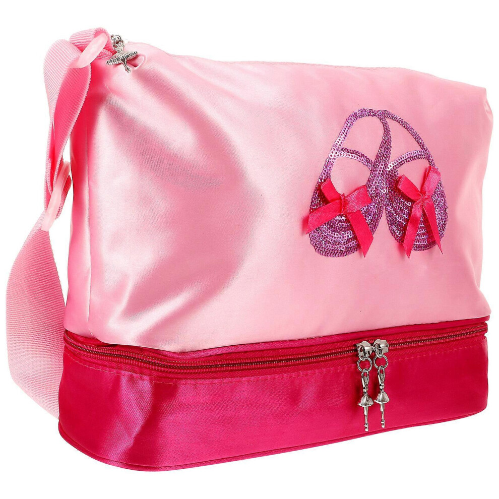 Kricely (As Show, One Size) Girl Dance Bag Ballet Dance Bag Toddler Shoulder Bag Portable Dance Bag With Adjustable Strap