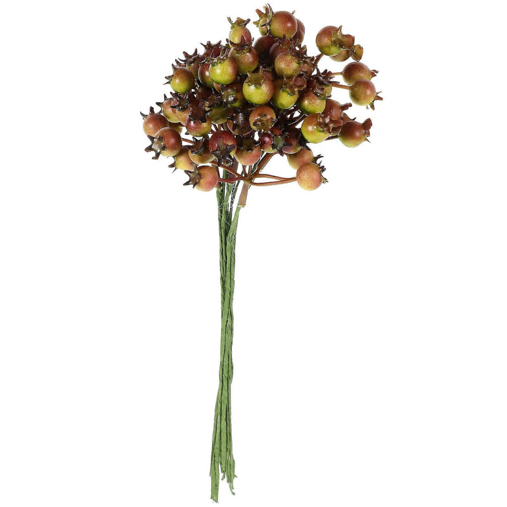 Kricely Green (, One Size) 10Pcs Artificial Christmas Berry Stems Simulation Plants Stems Flower Arrangement Picks For Home Wall Decor