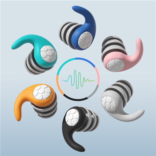 (Pink) Silicone Noise Cancelling Three Layer Ear plugs 2