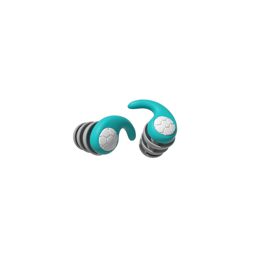 (Blue) Silicone Noise Cancelling Three Layer Ear plugs