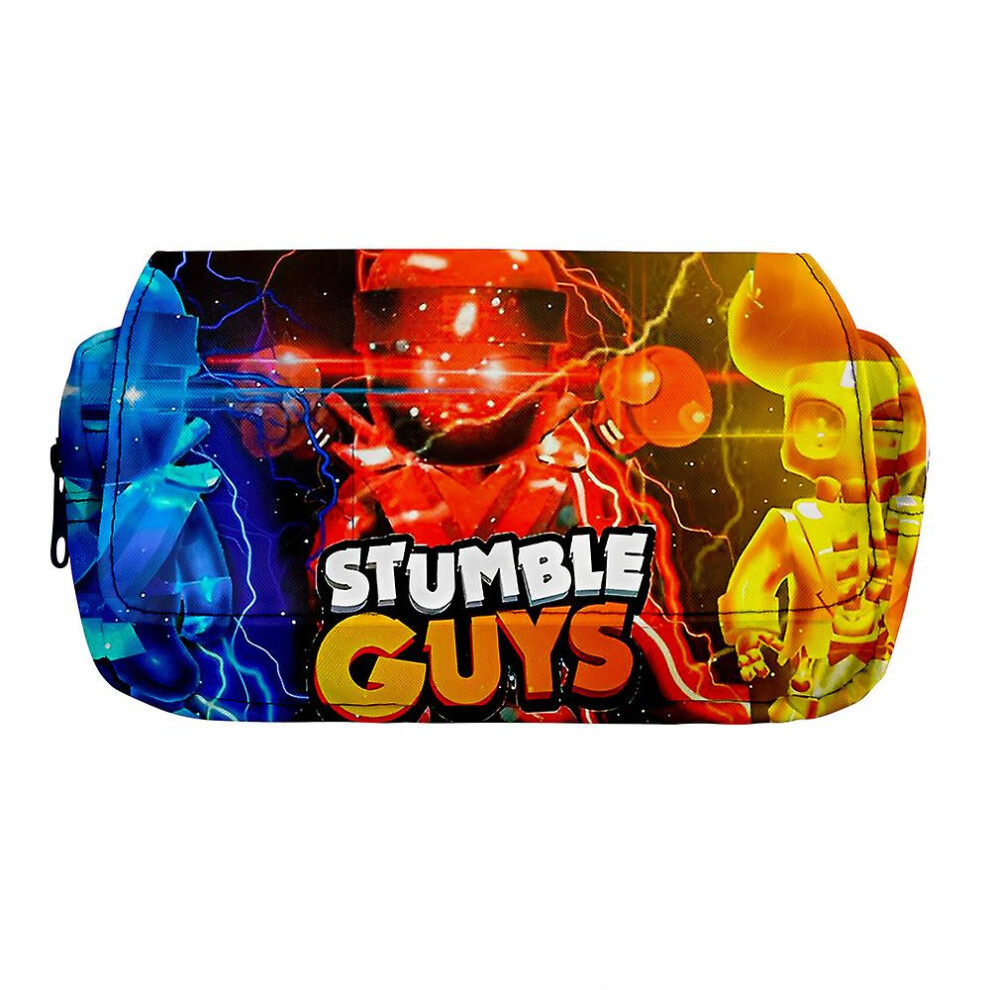 (F) Stumble Guys Cartoon Pencil Case Pen Box School Students Stationery Organizer Pouch Pen Bag