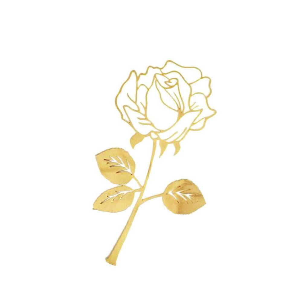 Kricely (Golden, One Size) Metal Rose Bookmark Fashion Bookmarks Creative Paper Clip Valentine's Day Bookmark Gift (Rose Gold)