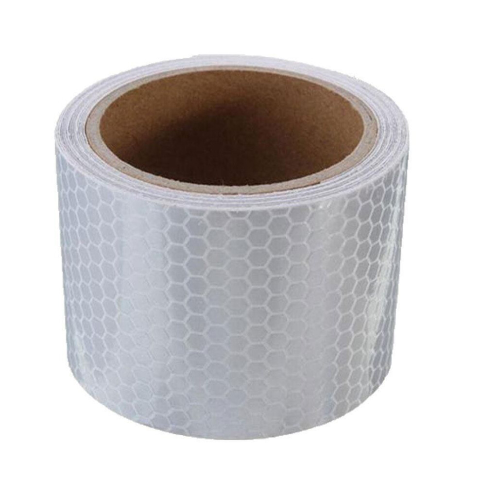 (white) DYS Auto Shop Safety Traffic Car Truck Warning Strip Night Reflective Sticker Adhesive Tape