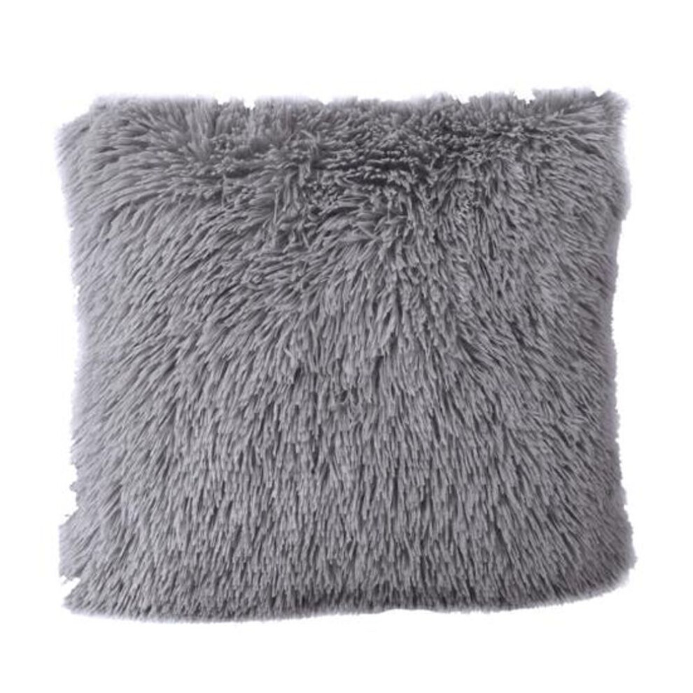 (grey) Warm Soft Fluffy Throw Pillow Case Cover Cushion Home Bed Sofa Car Decoration