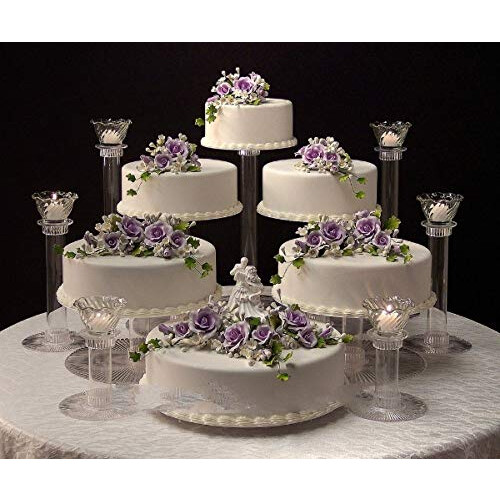 6 Tier Clear Wedding Cascade Cupcake Cake Stand (Style R600)