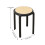 Living And Home (Black) 6 PCS Plastic Backless Stacking Stool 6