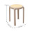 Living And Home (Khaki) 6 PCS Plastic Backless Stacking Stool 6