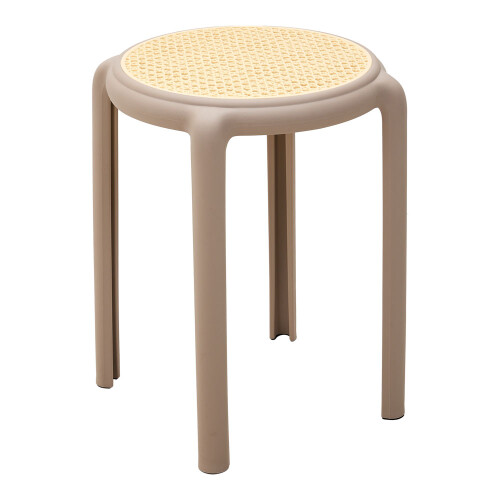 Living And Home (Khaki) 6 PCS Plastic Backless Stacking Stool