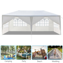 3x6M Outdoor Party Tent with 6 Removable Sidewalls Wedding Gazebo