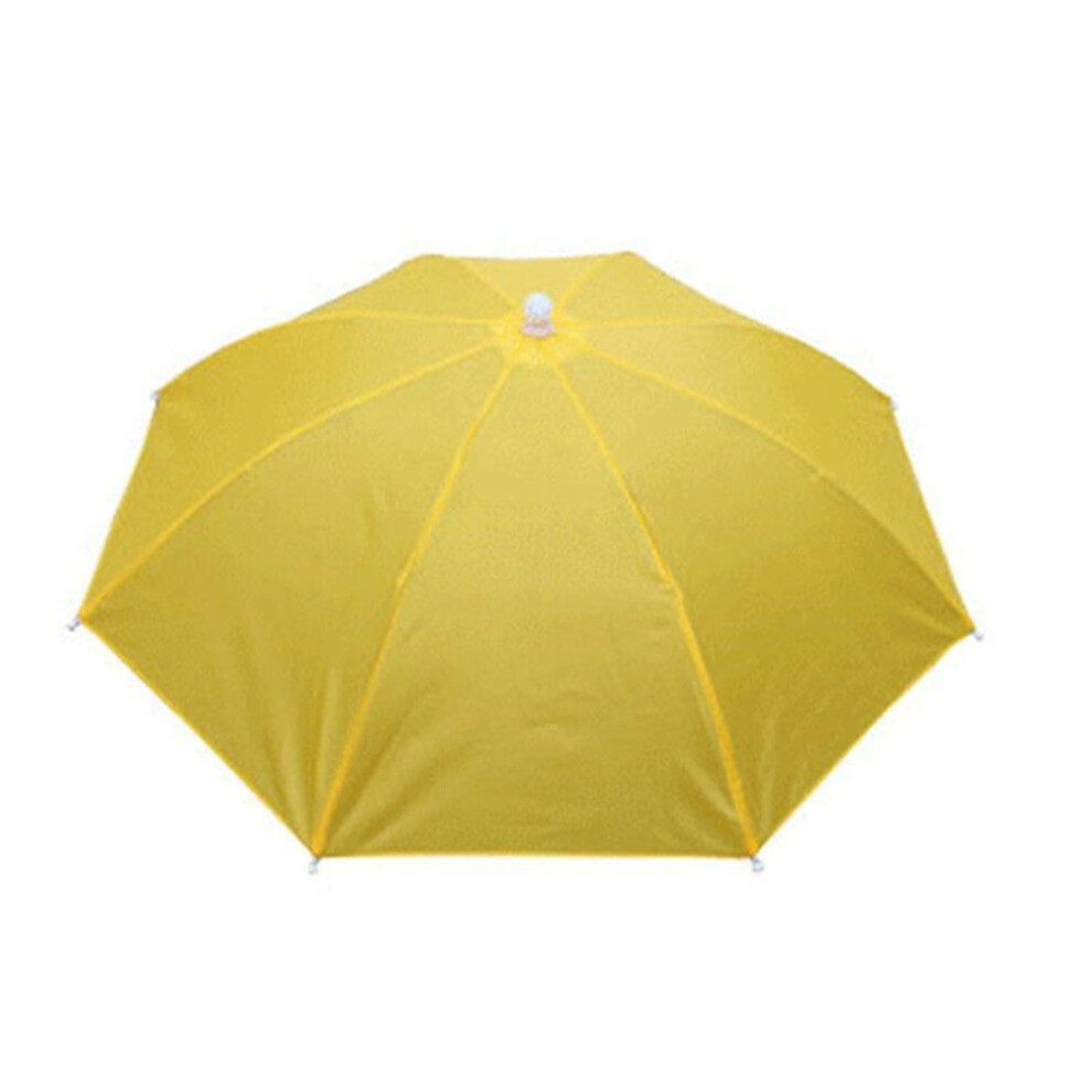 (yellow, one size) Umbrella Hats Women Men Sun Rain Elastic Headband Fishing Caps Unisex Camouflage Colorful Beanies