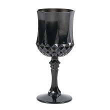 Fun Express Plastic Plastic Plastic Black Model de vin cu model negru - Set de 12 8 oz goblets pentru nun?i de Halloween ?i petreceri - elegante