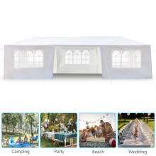 (3x9m 7-Sided) Garden Gazebo| Outdoor Party Tent with Removable Sidewalls