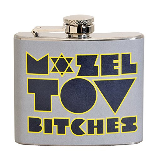 Mazel Tov Bitches 5 oz. Flacon din o?el inoxidabil