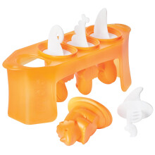 TOVOLO Silicon Popsicle Matri?e cu bastoane (Dino) - Matri?e pop de ghea?a cu 4 cavita?i pentru pop -uri cu ghea?a cu aroma de casa ?i gustari co